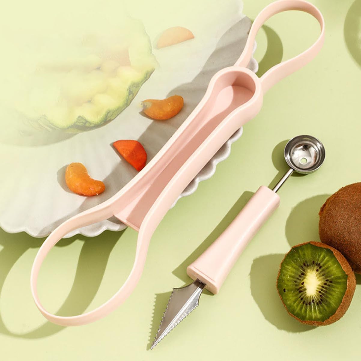 ULTECHNOVO 5stücke Wassermelonen-baller Und Fruchtcutter Aus Edelstahl Küchenwerkzeug Für Kreative Obstdekorationen Für Sommerpartys Und Gesunde Snacks