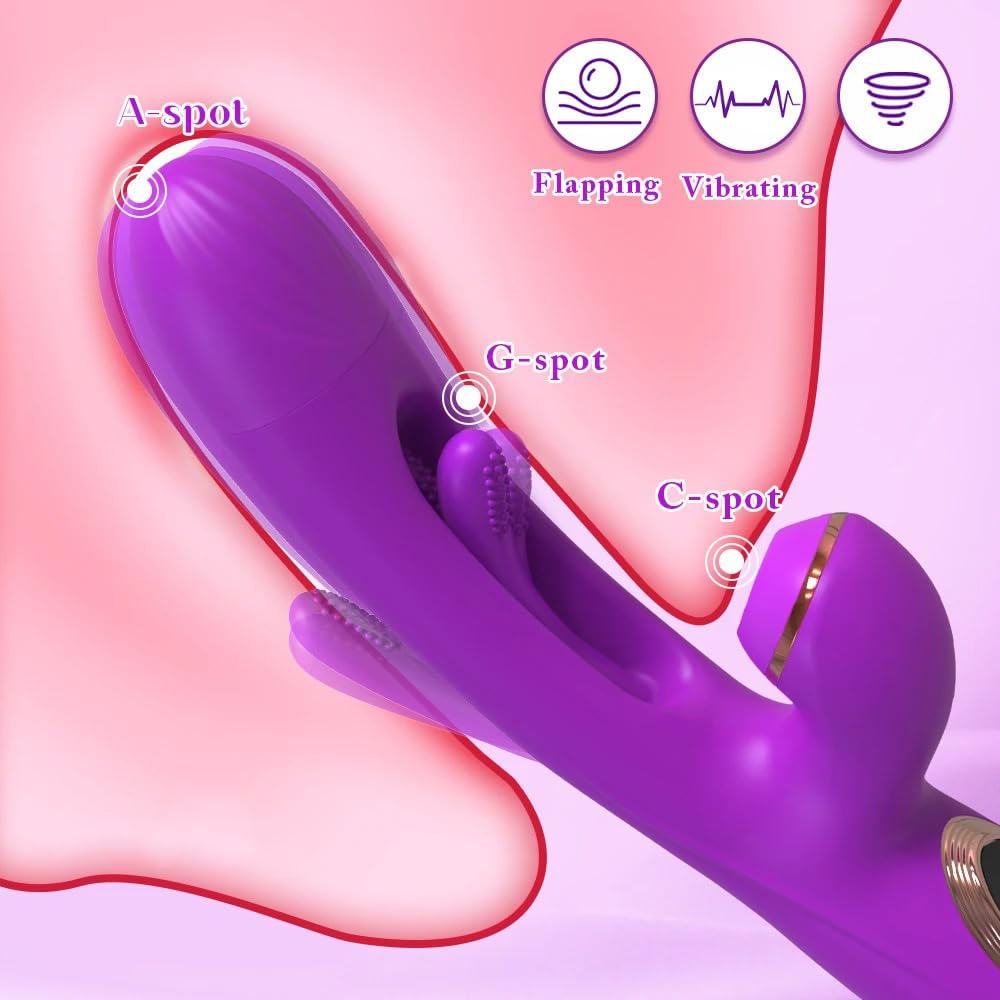Vibratore Vibratore per accarezzare il coniglio Per Donne G-Spot Tapping Clitoride Massaggio per clitoride Potente modalità multipla Giocattolo del sesso Articoli per donne Per Adulti Vibratore