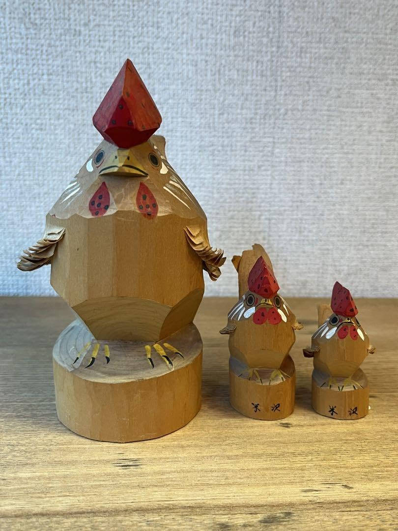 Amazon.co.jp: 郷土玩具 山形 米沢 笹野一刀彫 お鷹ぽっぽ 五代目康久