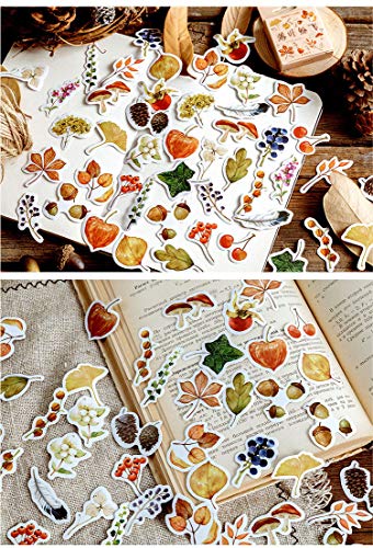 Cute Plants Forest Story Stickers 50pcs for Stationery, Scrapbook, DIY Diary Planner, Laptop Decoration, Self-Adhesive Boxed Album Label Sticker