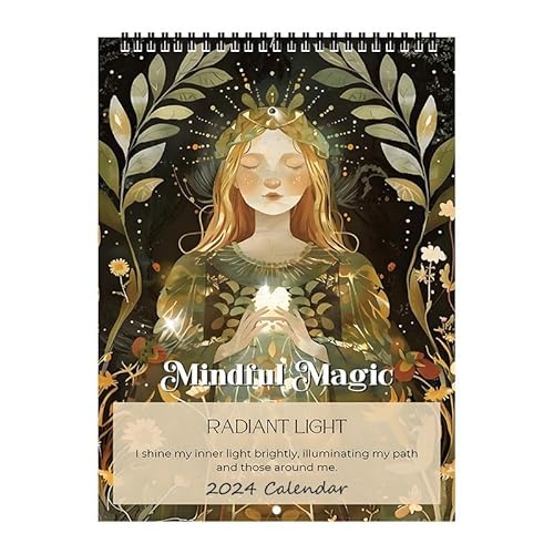 Mindful Magic 2024 Wall Calendar from Jan. 2024 to Dec 2024, 11" X 8" Paper Monthly Planner Wall Hanging Calendar with Paper for Office Home Planning & Organizing Mindful Magic 2024 Wall Calendar from Jan. 2024 to Dec 2024, 11" X 8" Paper Monthly Planner Wall Hanging Calendar with Paper for Office Home Planning & Organizing