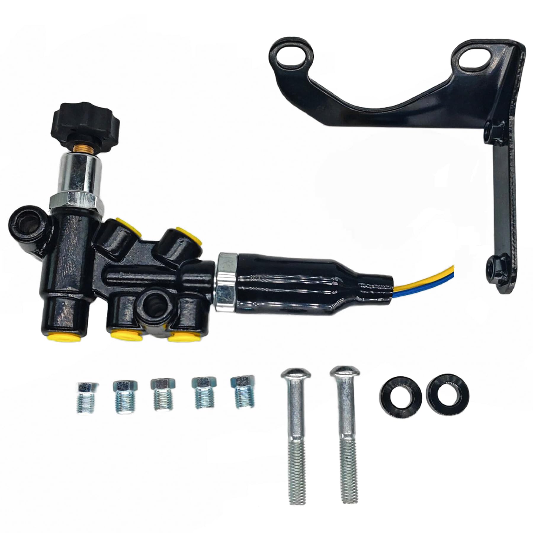 Universal Combination Proportioning Valve and Mounting Bracket Lines Kit with Adjustable Knob Fit for Wilwood Style Universal Brake Proportioning