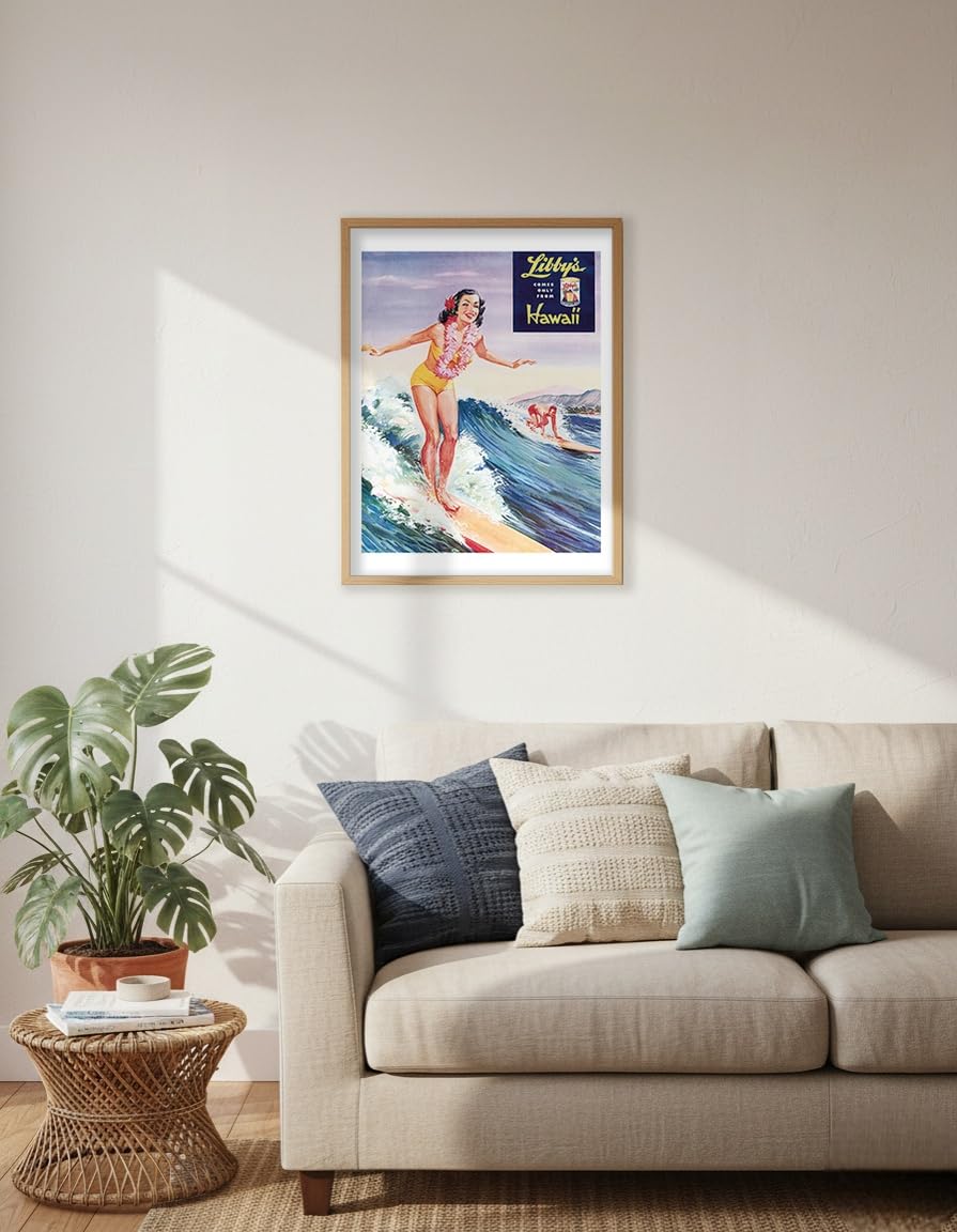 Amazon.com: Libby's Pineapple Hawaii - Surfer Girl - Vintage