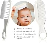 Qunlions life Infant Safety Care Set with Hair Brush Comb Nail Clipper, Baby Essentials Kit for Newborn Girls Boys (Grey White) - 2