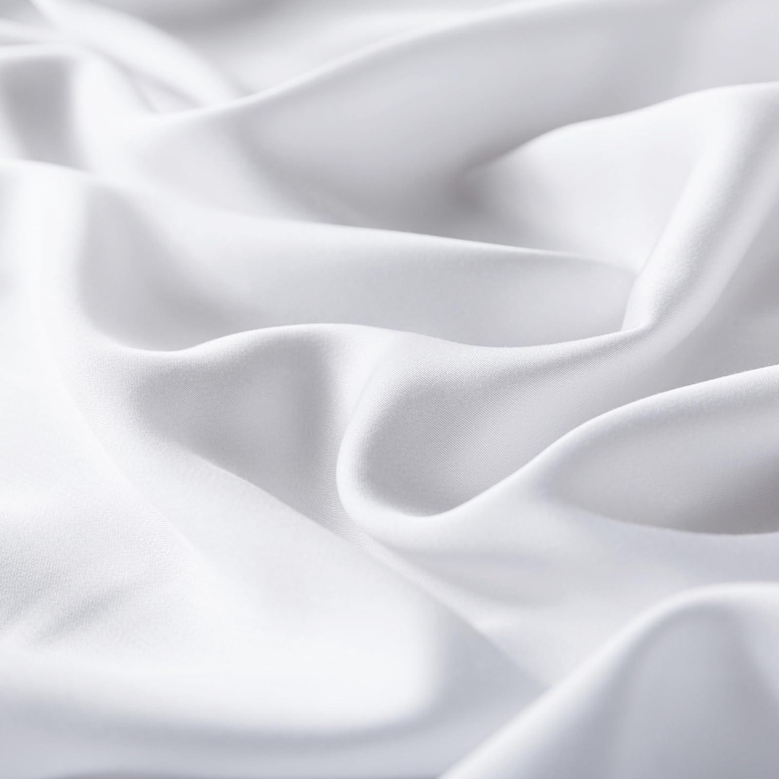 bienDo Double Size Duvet Cover Set, White, Bamboo Viscose, Vegan Silk, Soft, Cooling, Hypoallergenic - Image 2