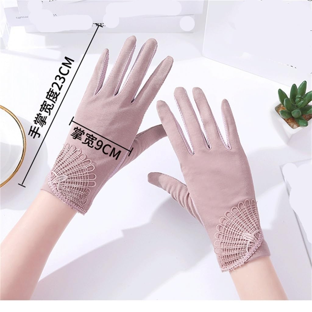 Driving Gloves Women's Touch Screen Thin Breathable Short Riding Handguards Autumn Elastic