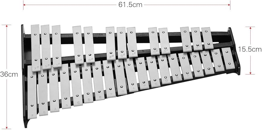Amazon.co.jp: グロッケン打楽器 32 ノート木琴教育鉄琴木製ベース固体