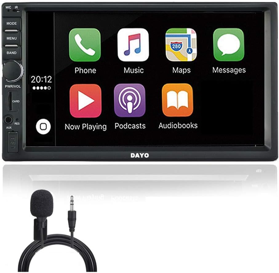 DAYO Android Auto Carplay AM&FM Radio Stereo Double Din Car Stereo Bluetooth Radio SA102