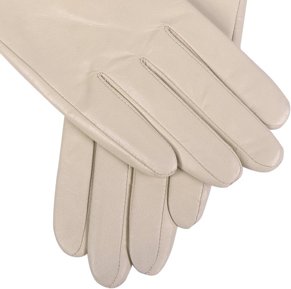 Nappaglo Nappa Leather Gloves Warm Lining Winter Button Decoration Lambskin for Women - Image 6