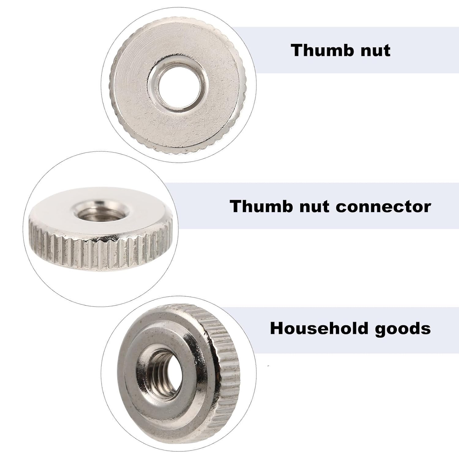 Knurled Thumb Nuts Connector 30pcs Lock Adjusting Nuts
