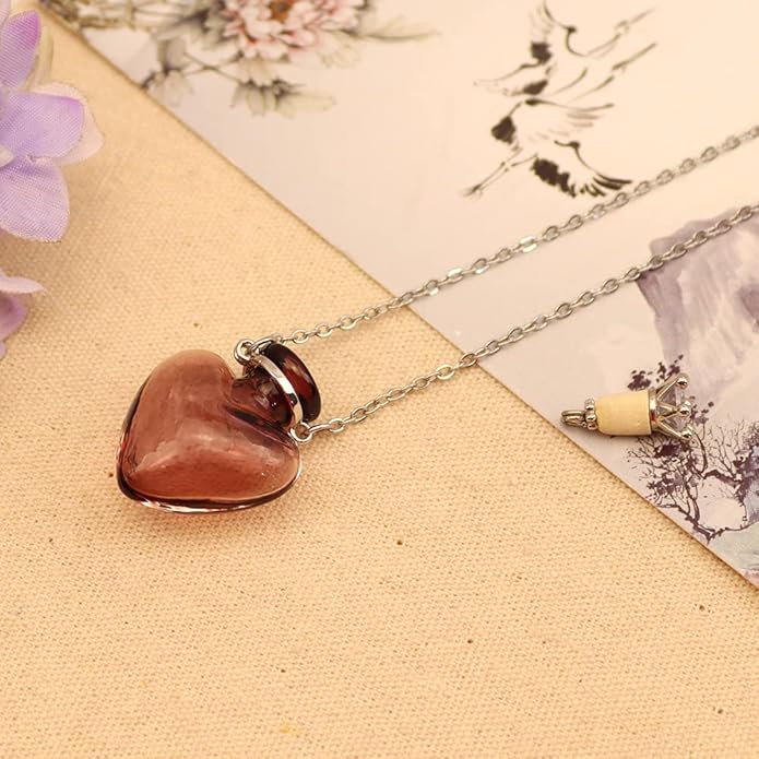 Collar difusor de aromas con frasco corazón para aceites esenciales miniatura 5