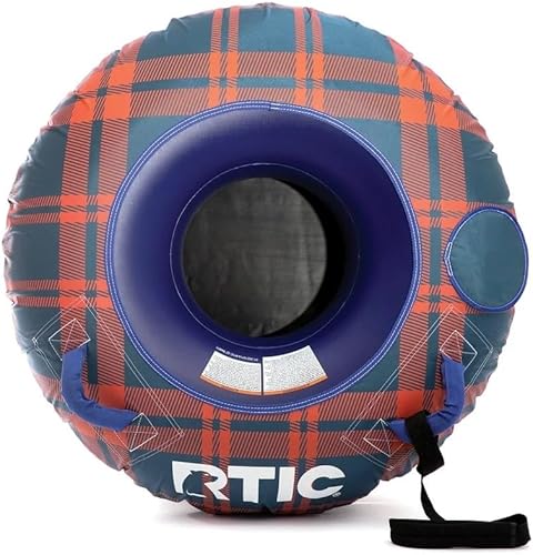 RTIC Tubo de nieve resistente para trineo resistente para niños y adultos, trineos inflables de invierno, parte inferior de lona resistente a