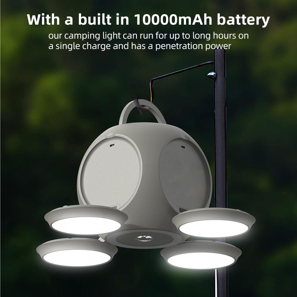 Lanterna di Campeggio del LED 10000mAh Luce di Campeggio Ricaricabile 3 Modalità di Luce Lampada da