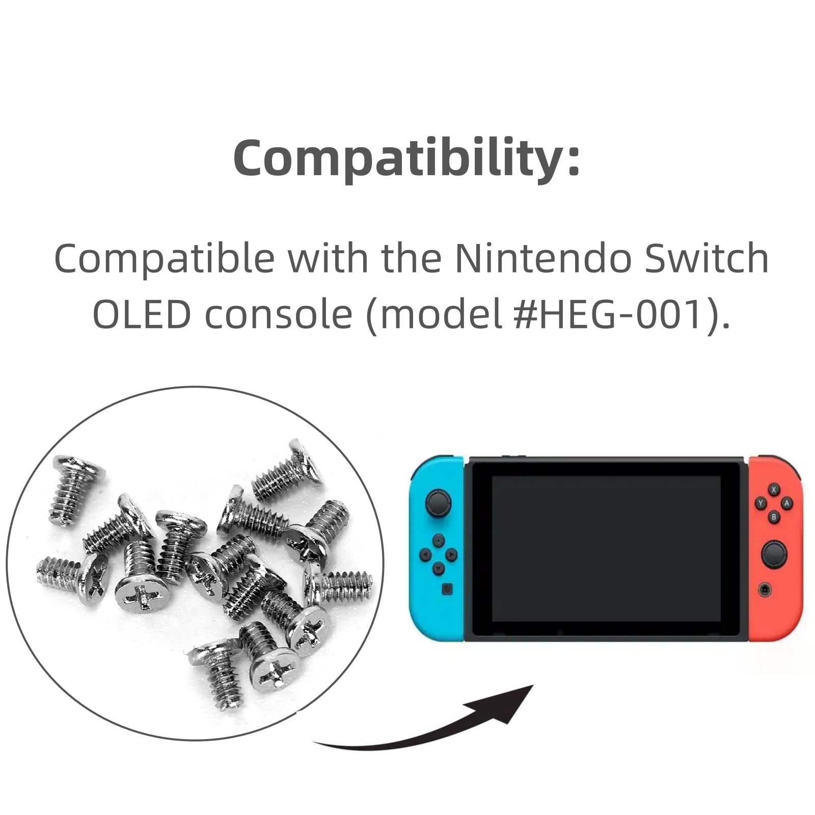 Ruimou 2Set Game Console Complete Set Fixing Screws Compatible With Nintendo Switch OLED Console HEG-001 (102PCS) - Image 2