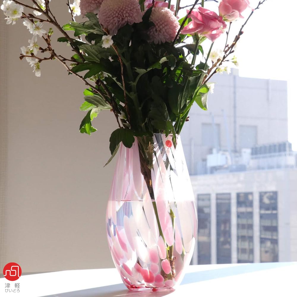 Amazon.co.jp: アデリア(ADERIA) 津軽びいどろ 彩の風花器 春花 日本製