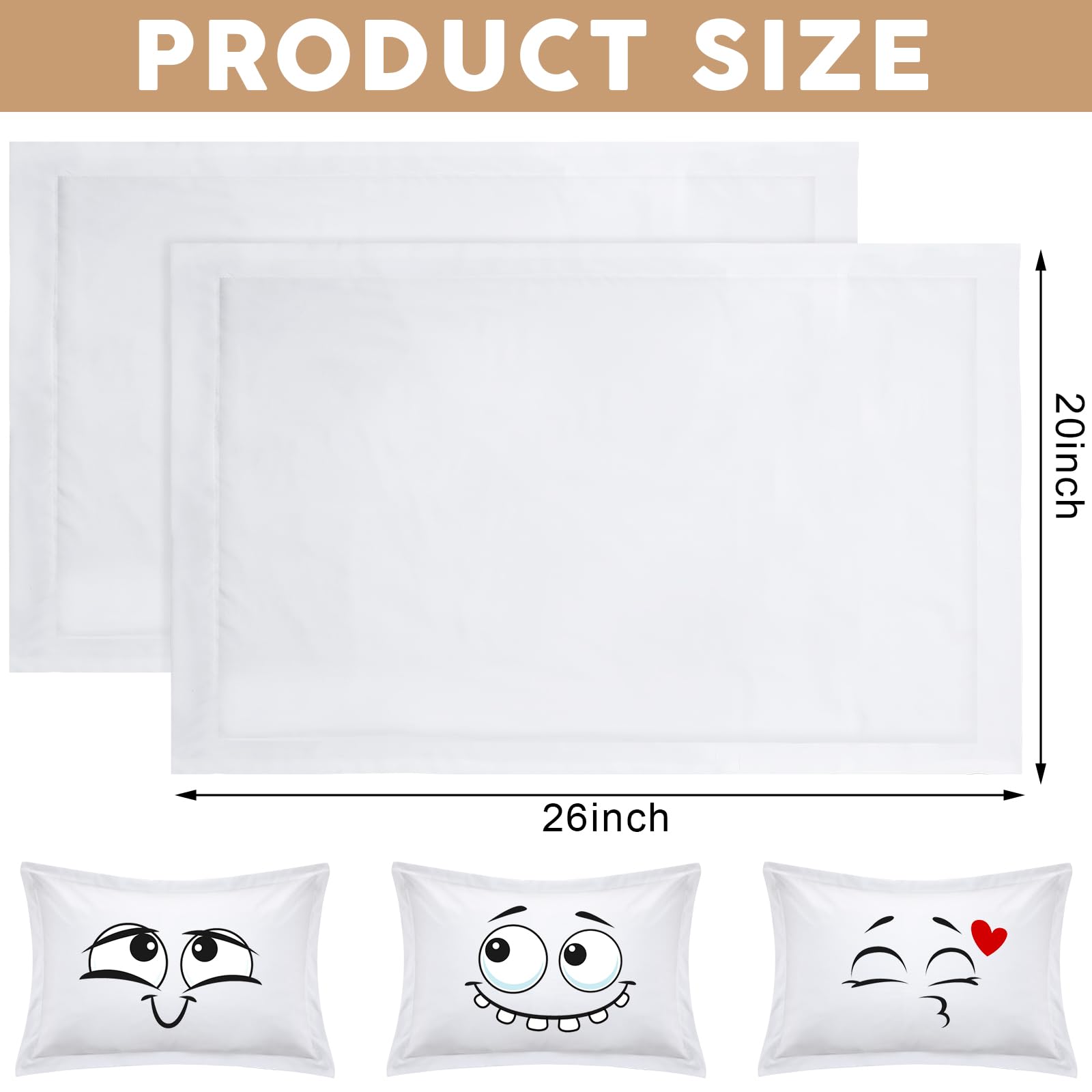 Shimeyao 24 Pcs Pillow Cases Bulk Standard Bedding Protectors Soft Microfiber Breathable Pillow Covers with Envelope Closure for Home Hotel Camp(20 x 26 Inch,White)