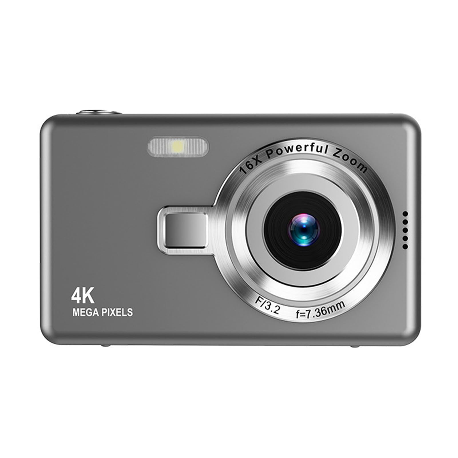 Digital Camera, Autofocus 1080P Camera, Digital Point and Shoot Camera with 16X Zoom, 2.4 Inch TFT Screen, 12MP Compact Small Camera for Boys Girls Kids (Grey)
