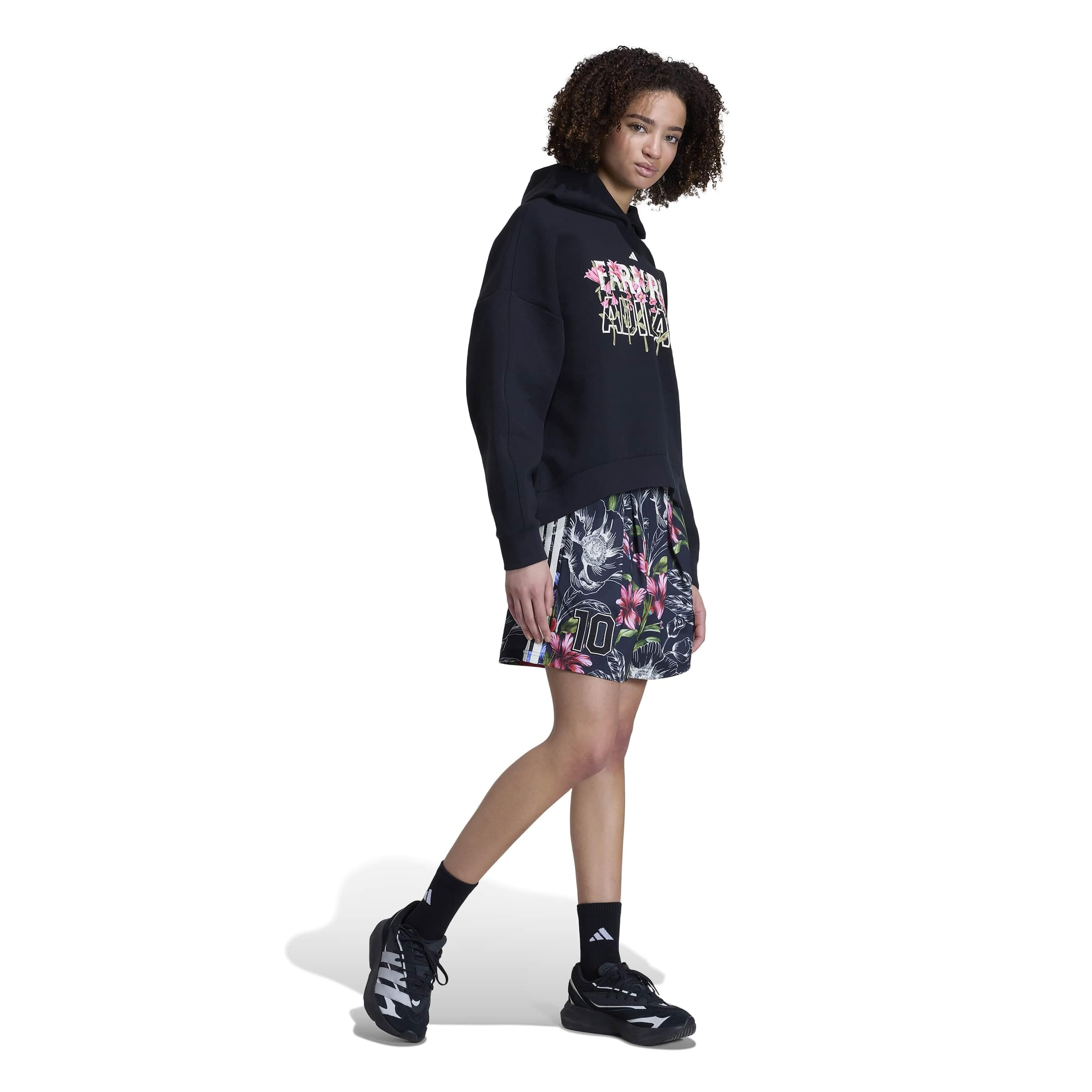 adidas Kobiety Adidas X Farm Rio Hoodie Sweatshirt, black/cream white/MULTICOLOR, S