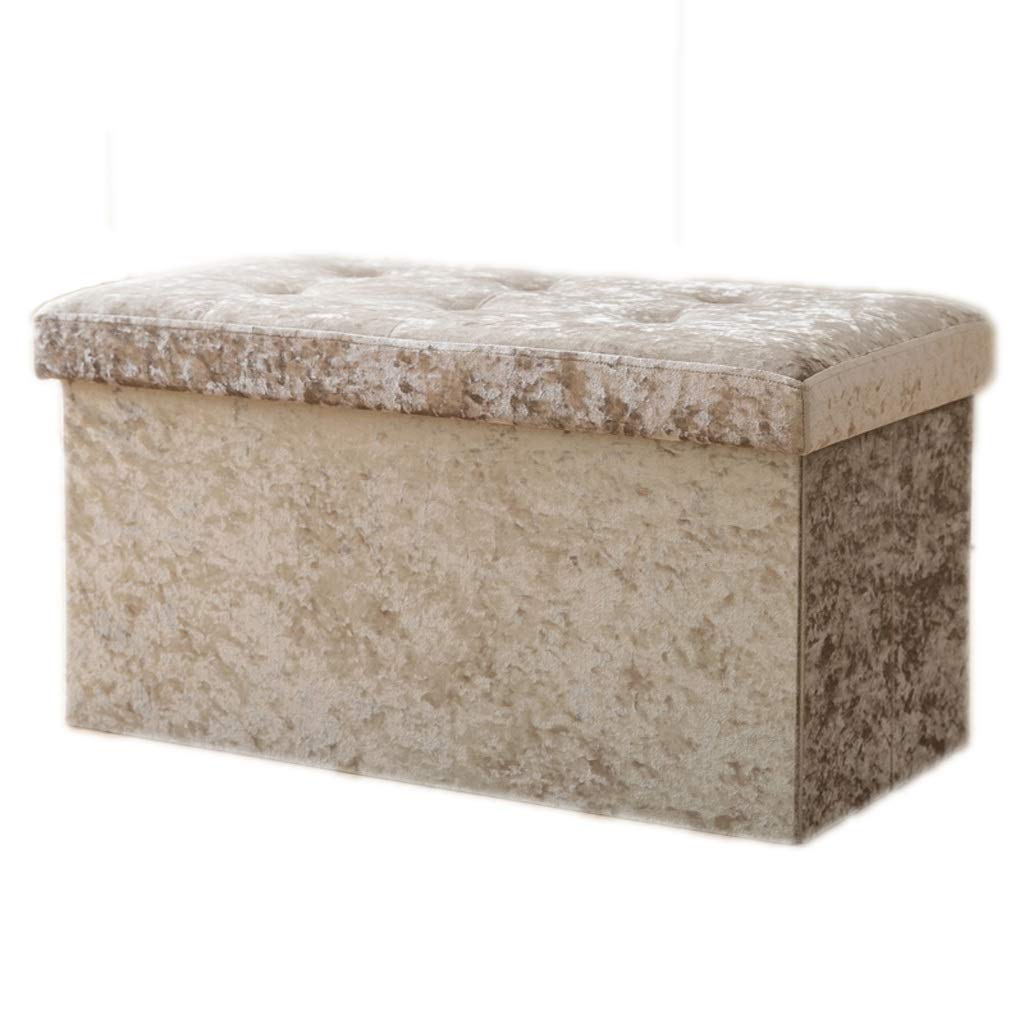 Boîte de rangement pliante en tissu beige pour jouets et livres