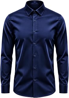 Camisa Social Masculina Slim Fit Manga Longa Tecido Antiamassante - Caimento Justo ao Corpo - Trabalho, Eventos e Festas - LOVE INSIDE