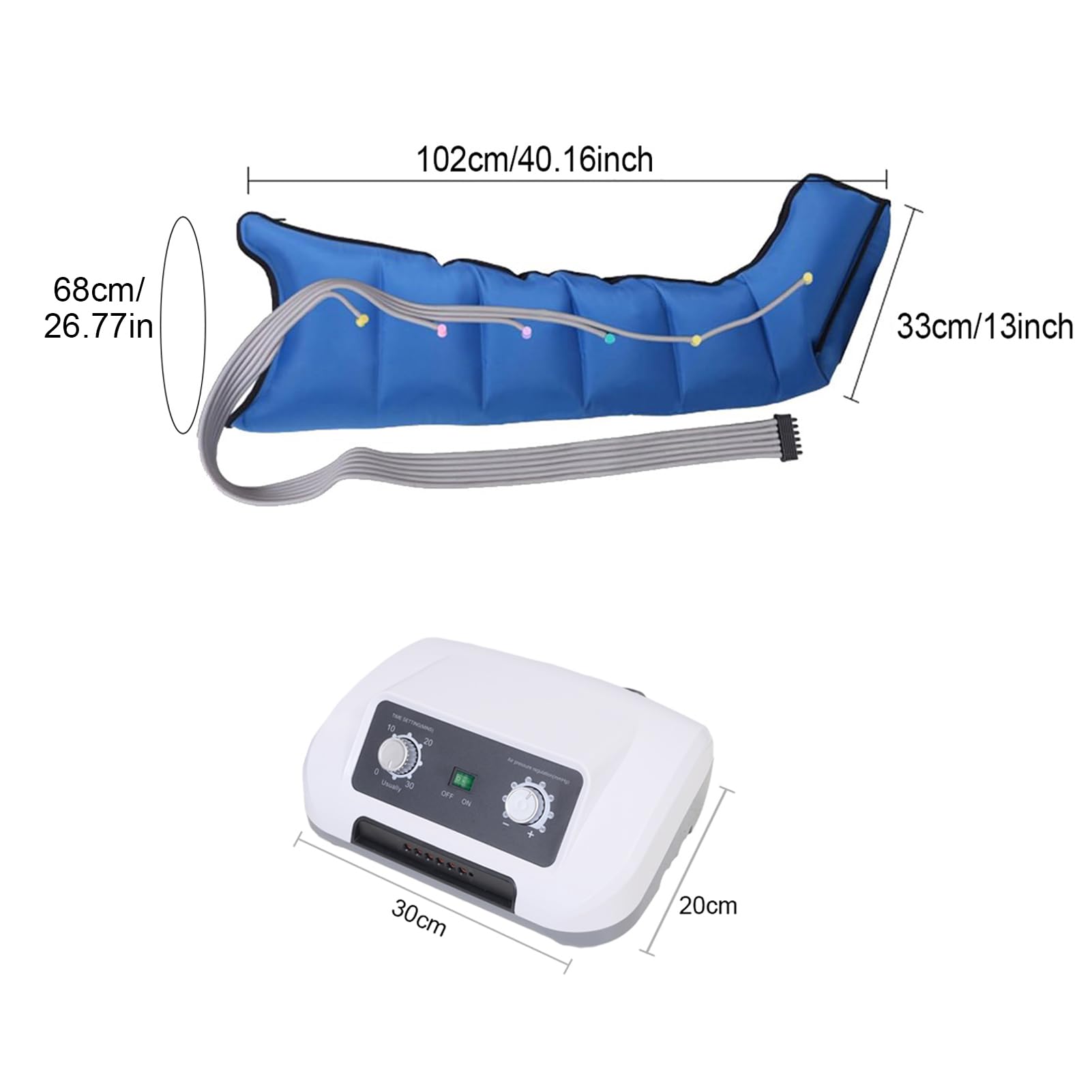 Presoterapia Para Casa Piernas Abdomen Y Brazos | Botas De Presoterapia Profesional Pierna Y Abdomen, 6 Camaras Maquina Masajeador Drenaje Linfatico Circulación, 30-240 MmHg