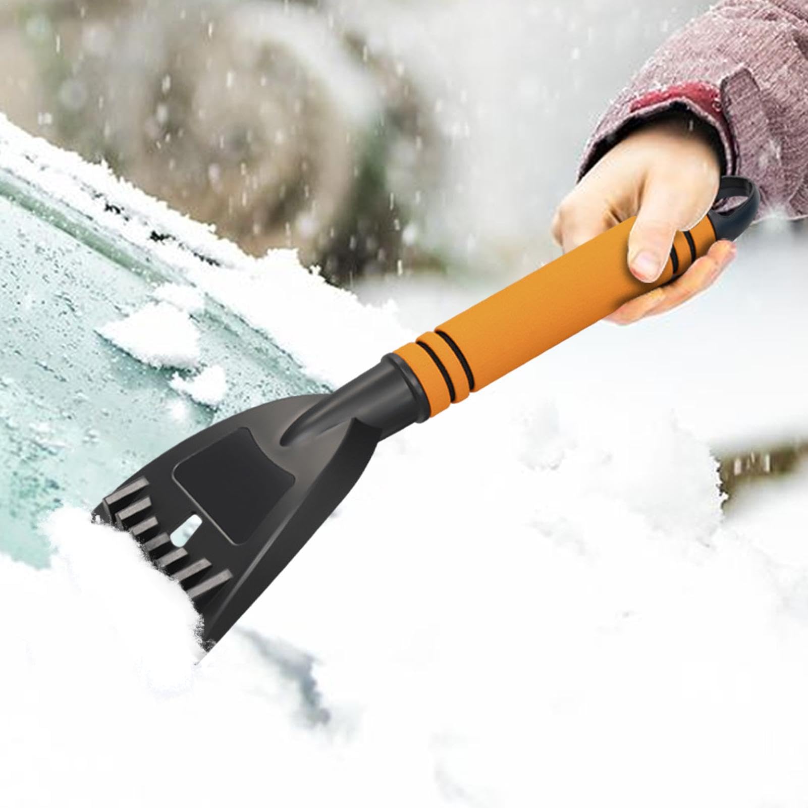 Auto Schneeschaber & Bürste - Eiskratzer Mit Sicherheitshammer, 260g, ABS
