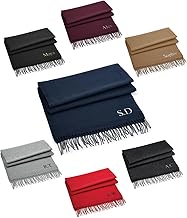 Personalised Scarf Gifts For Women Embroidered Initials Name Present - Mothers Day Nan Mum Birthday for Ladies Her Men & Women