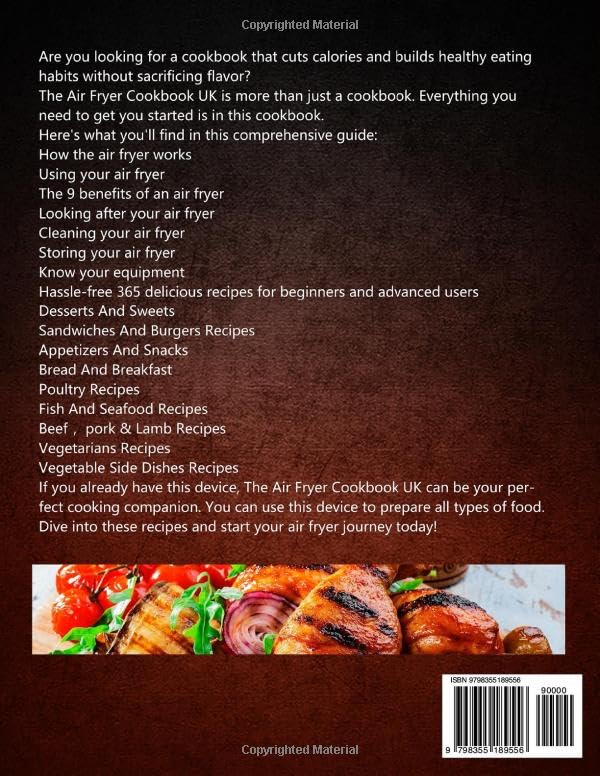 Air Fryer Cookbook UK: 365 Delicious Recipes for Beginners and Advanced Users. Crunchy Meals for Your Family and Friends. Family Meals for Fry, Bake, Grill and Roast. image 3