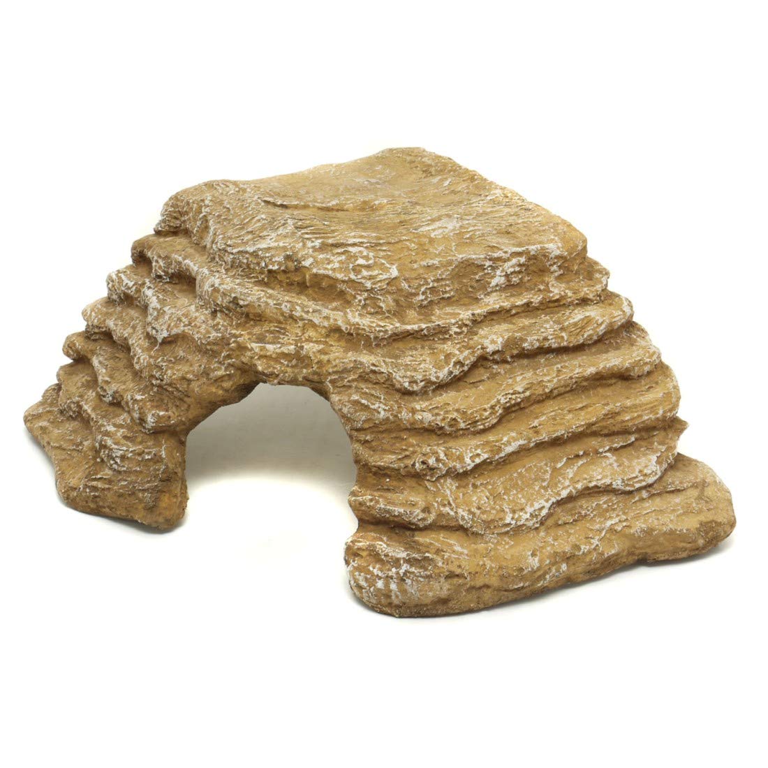 Komodo Basking Platform Corner Ramp Large Sandstone Decor for Terrariums and Vivariums Hideout Aquarium Jungle Habitat Durable Realistic Reptile Accessory