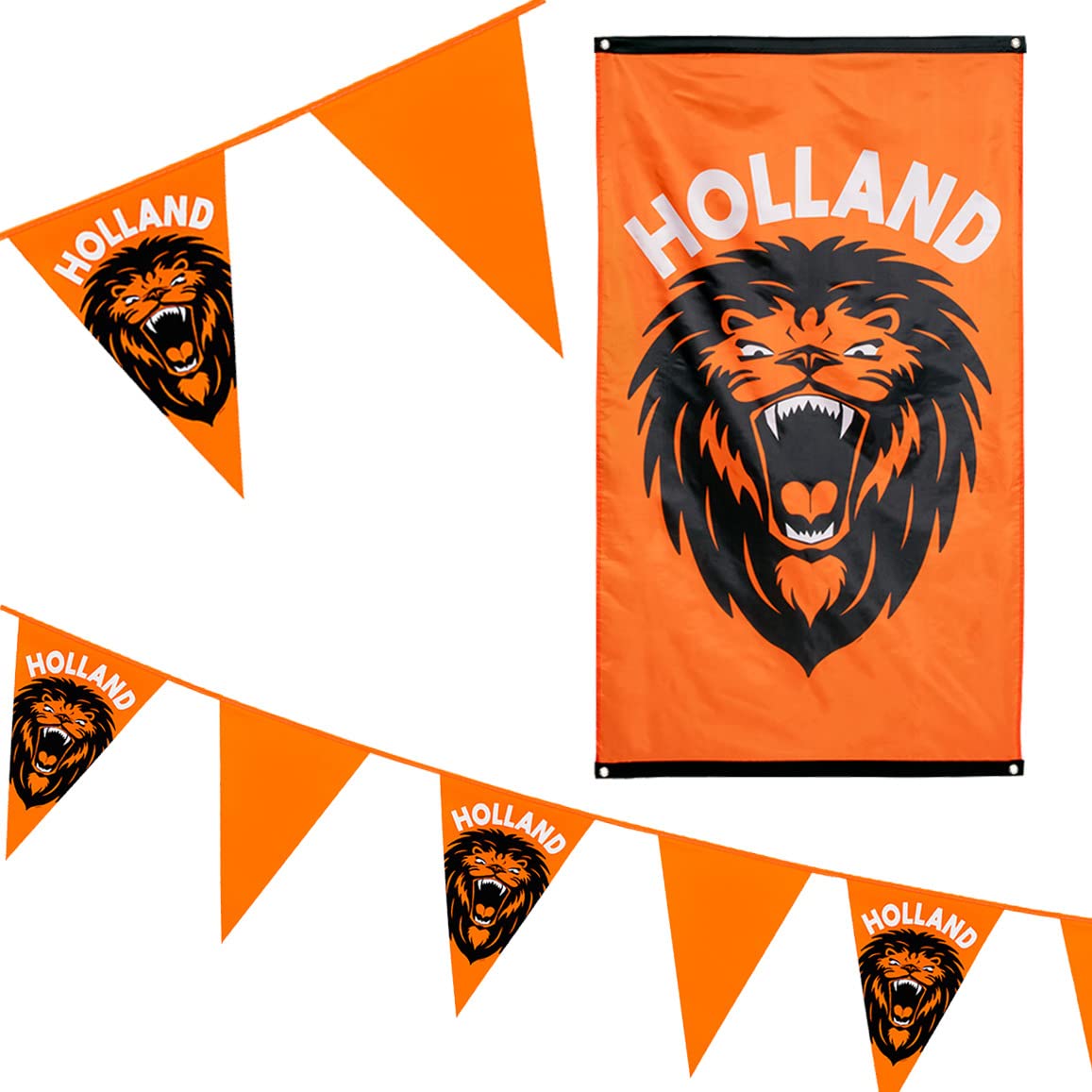 Boland - Holland decoration set, flag, bunting, giant bunting, Netherlands, decoration, World Cup