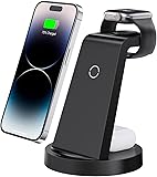 3 in 1 Charging Station for iPhone, Wireless Charger for iPhone 17 16e 16 15 14 13 12 11 X Pro Max &...