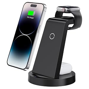 3 in 1 Charging Station for iPhone Wireless Charger for iPhone 17 16e 16 15 14 13 12