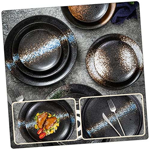 Set de Platos de Cerámica Redondos Azul Moderno miniatura 3