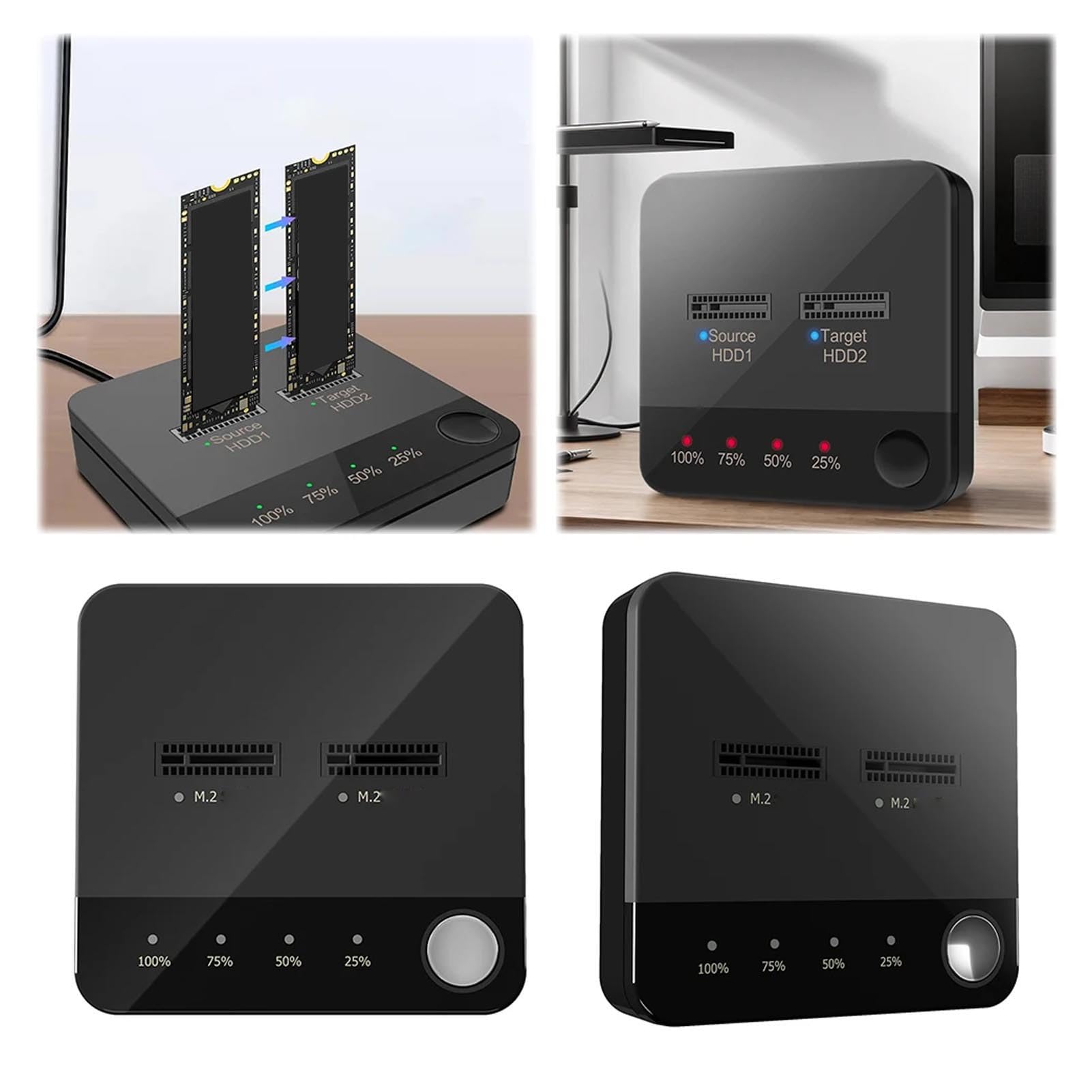 Kloner Duplikatora M.2, 20 Gb / S Seryjna ATA Dual Bay do Stacji Dokującej NVME, M.2 Dial SSD Obudowa, M2 Wsparcie w Trybie Offline UASP i Wykończenie UASP i Wykończenie