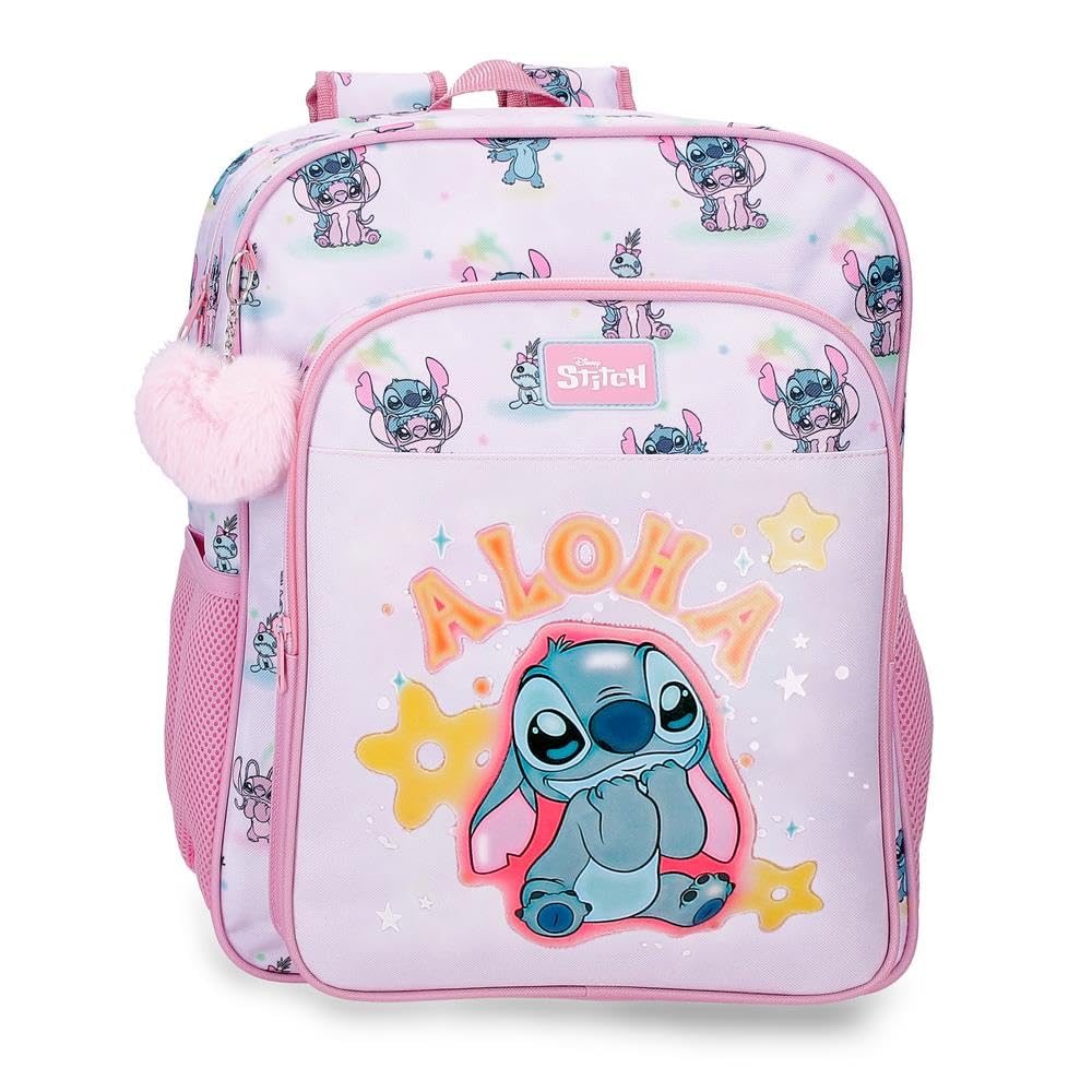 Disney Joumma Stitch You & Me Mauve School Backpack 30x40x13 cm Polyester 15.6L