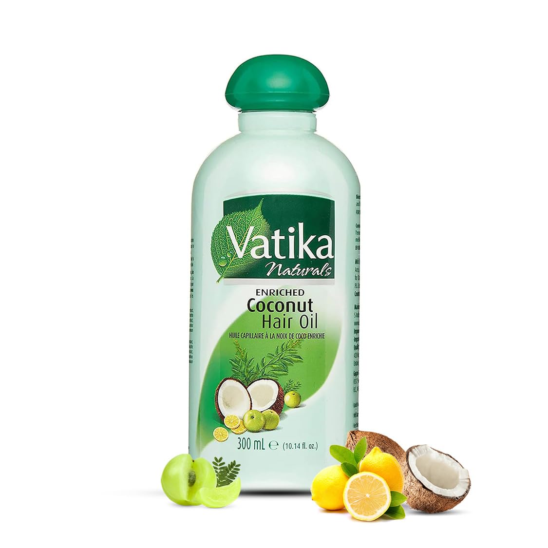 Vatika Naturals Coconut Hair Oil - 300ml | For Voluminous & Thick Hair | Enriched With Henna, Amla, Lemon & 5 Herbs_ (Packaging may vary)