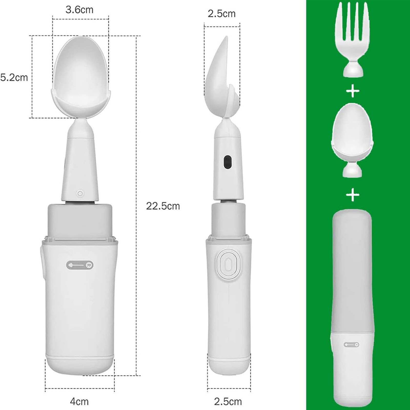 Juego de utensilios de cuchara adaptable para temblores de mano, tenedor y cuchara antivibración, ideal para artritis y ancianos, cubiertos para discapacitados para adultos, diseño ergonómico