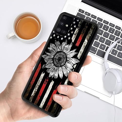 Miniatura 10 de ZHEGAILIAN Funda compatible con Samsung Galaxy A51 4G, Moon Dragonfly Hippie Galaxy A51 4G para niñas, absorción de impactos funda de TPU suave