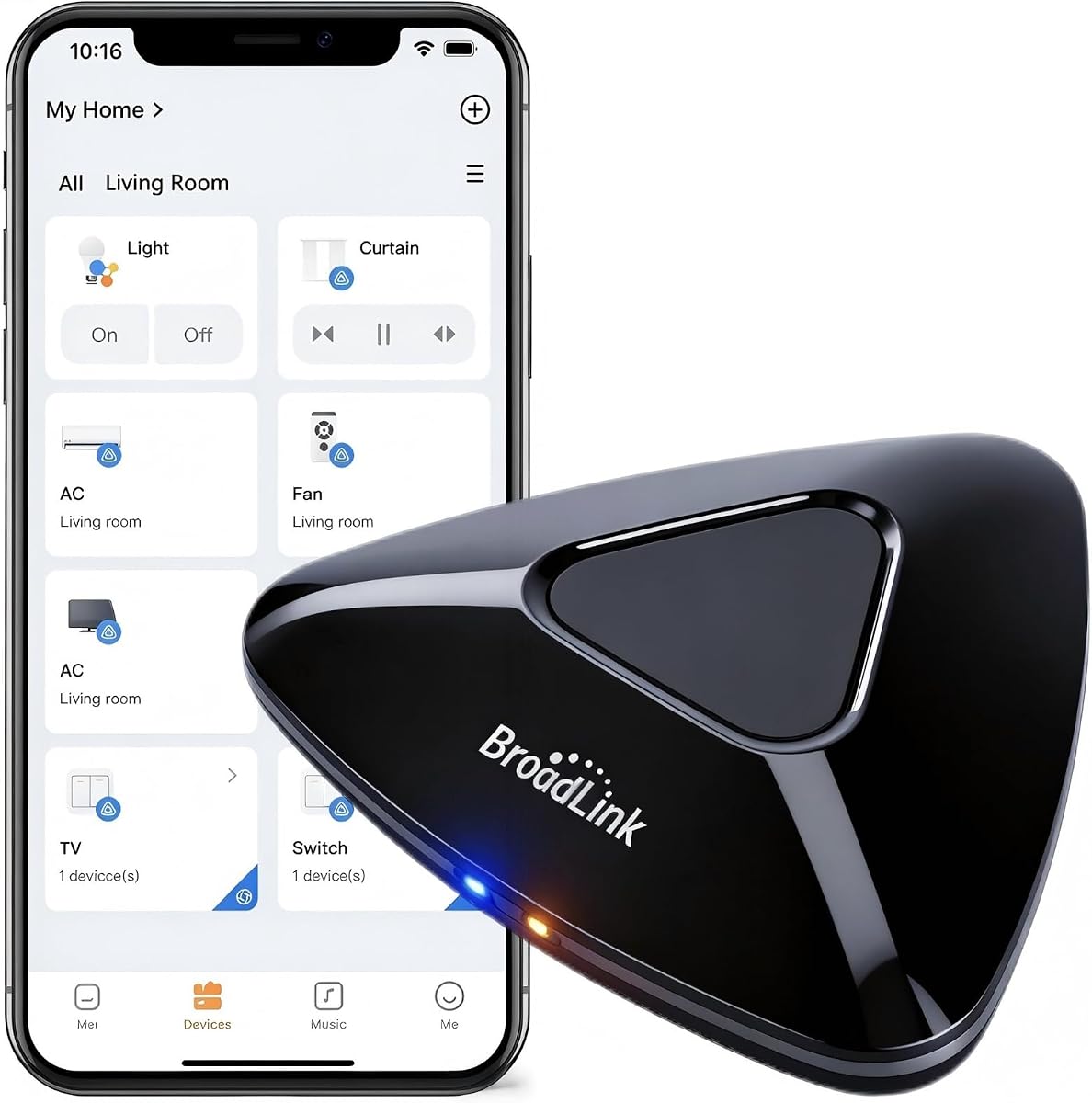 Broadlink RM MAX Matter Wi-Fi BLE IR RF Smart Hub Código de aprendizaje remoto