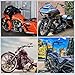8mm 10mm Black Motorcycle Rearview Side Mirrors Blade Compatible with Harley Sportster Custom Iron 883 Road King Street Softail Electra Glide