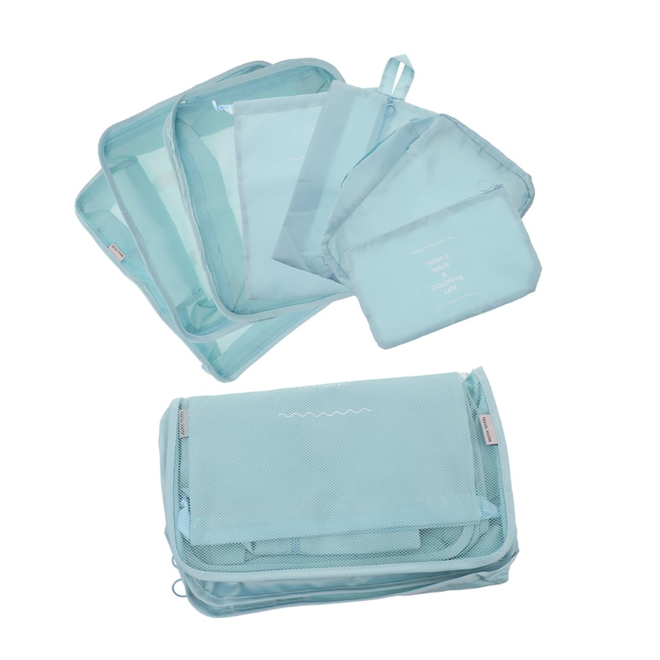 IMIKEYA 14pezzi Cubi di Imballaggio Set Organizer per Valigia Borse Portaoggetti da Viaggio Leggere Impermeabili per Abbigliamento e Accessori