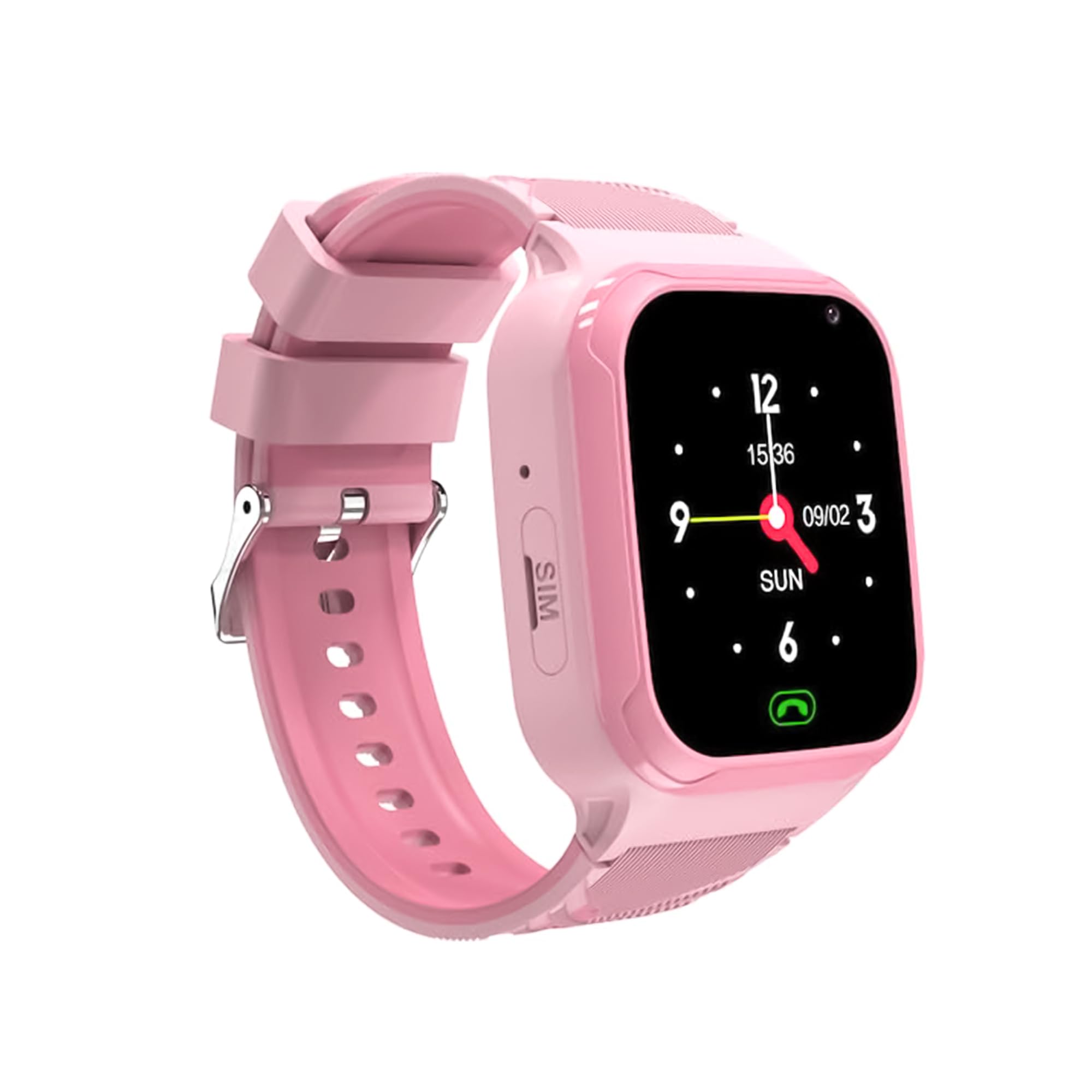 Reloj Inteligente para niños Rosa – con localización GPS, Llamadas y videollamadas, cámara y podómetro – Regalo para niños a Partir de 5 años – Reloj Educativo Infantil – Zazu