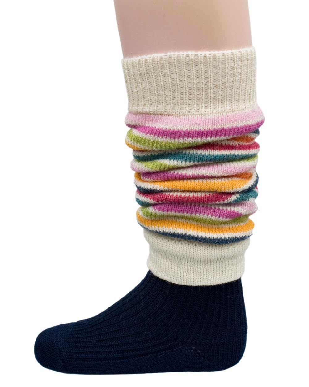 Hirsch Natur | Scaldamuscoli spessi per bambini | taglia unica 6-12 anni | 100% lana (kbT)