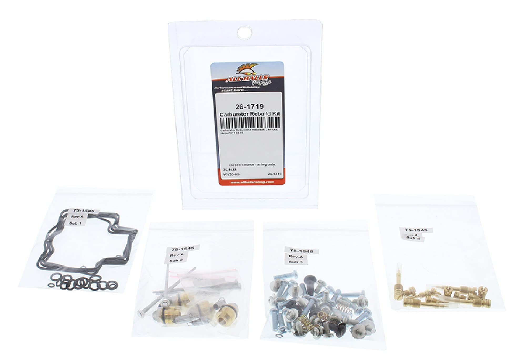 1996 RETROMOUNTAIN クリーニング済み Amazon.com: All Balls Racing 26-1719 Carburetor Rebuild Kit