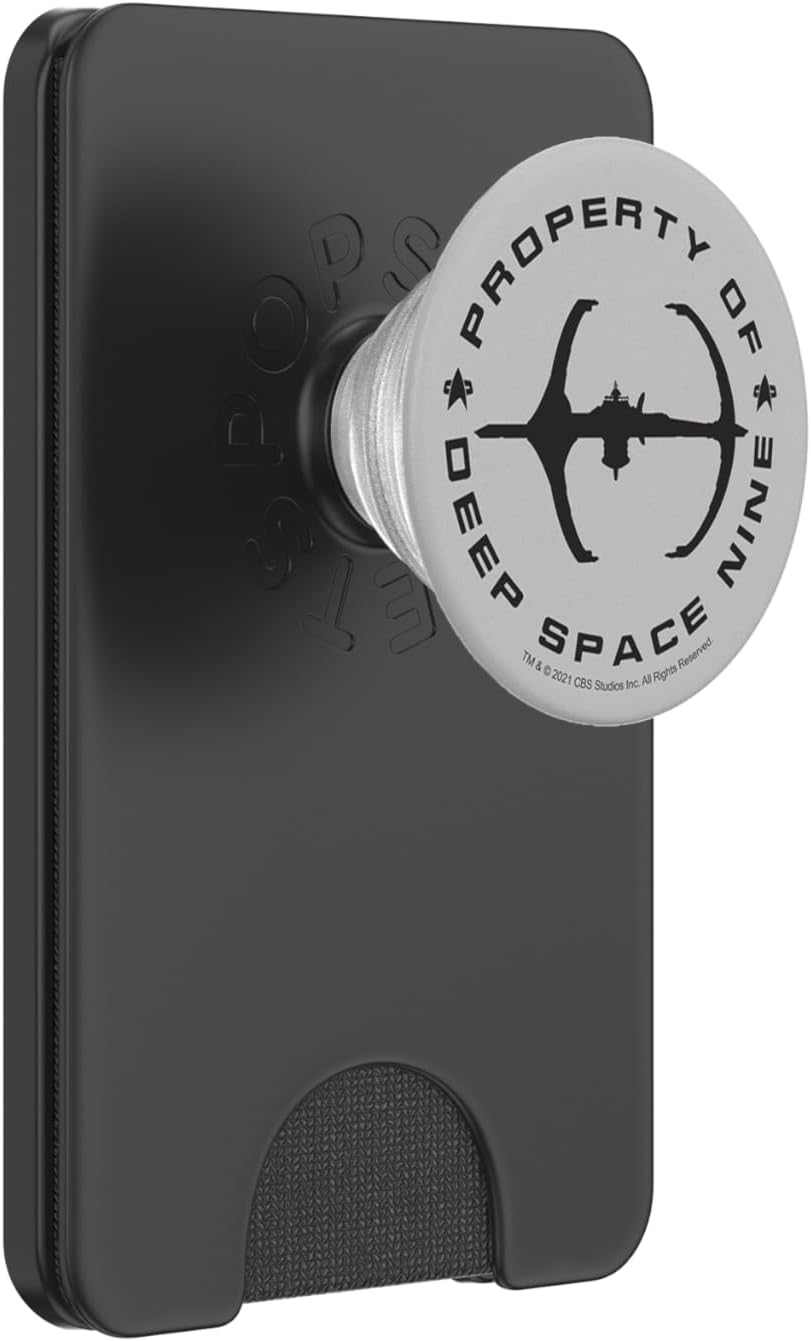 Star Trek: Deep Space Nine Property Of DS9 Grey Badge PopSockets PopGrip for MagSafe