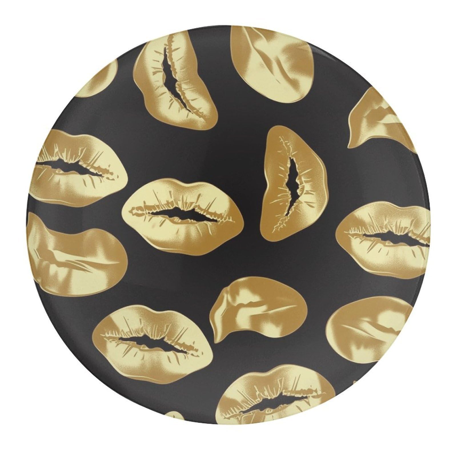 Fekiloot Style Gold Lips Refrigerator Magnet Fridge Magnet2 Pcs
