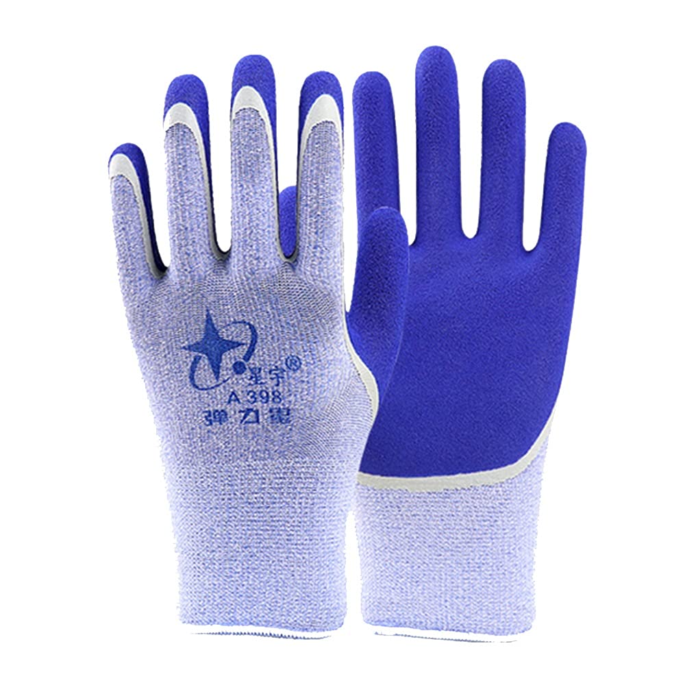 Guanti da Giardinaggio, Guanti da Lavoro, 12 Paia di Guanti da Giardinaggio, Guanti da Lavoro di Sicurezza, Rivestimento in Lattice, Guanti Antiscivolo, Comodi e Traspiranti, Resistenti all'Usura (Col