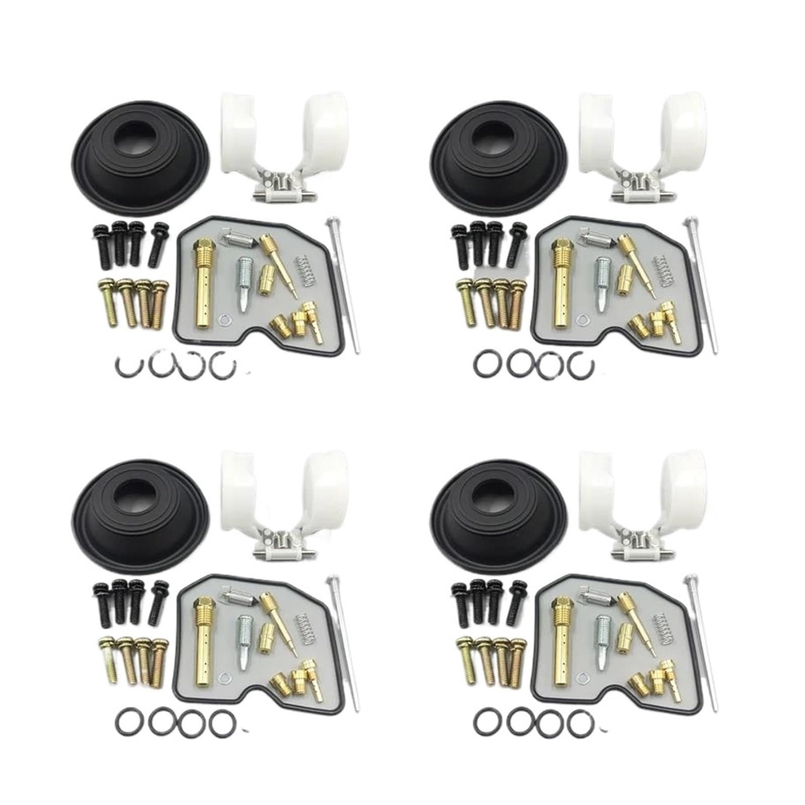 4X Carburetor Repair Kit Float Vacuum Diaphragm for 1997 Year for YAM&AHA FZ400 4YR FZ 400(4 Set A)