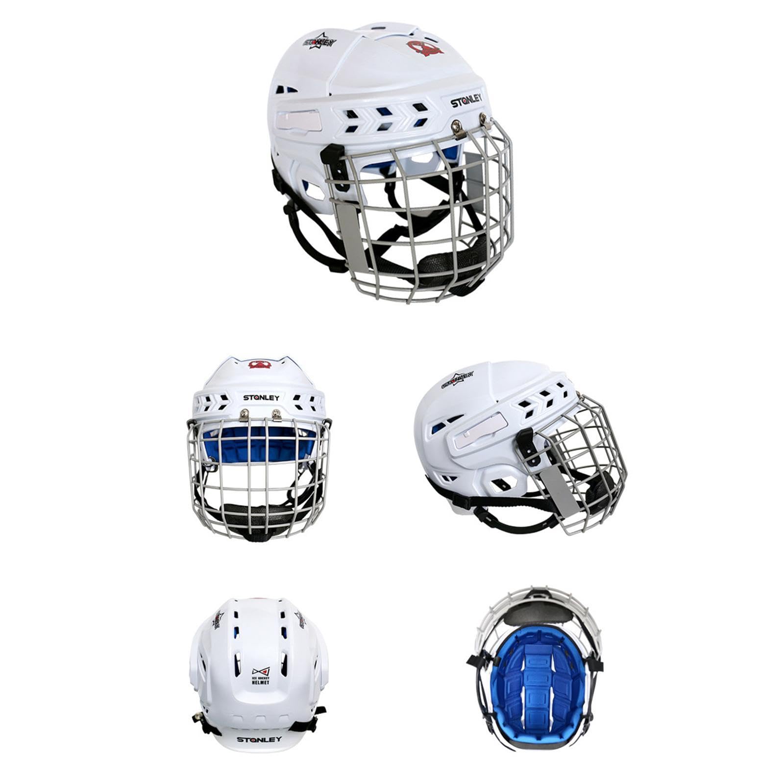 Casque de hockey, casque de patinage de vitesse sur glace, pour entraînement de compétition, exercice M, blanc