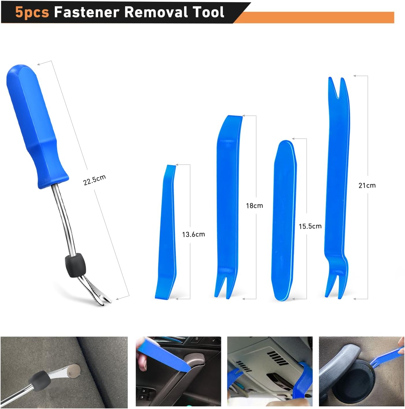 GOOACC 855Pcs Car Push Retainer Clips & Auto Fasteners Assortment -16 Most Popular Sizes Nylon Bumper Fender Rivets with Cable Ties and Fasteners Remover Fits for Toyota GM Ford Honda Acura Chrysler